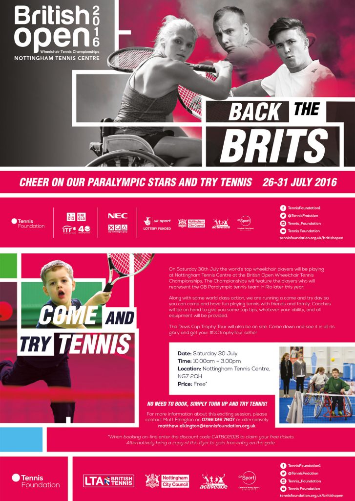 British Open Wheelchair Tennis Championships Attenborough Lawn Tennis