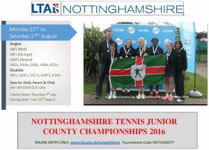 Nottingham Tennis Junior County Champs 2016